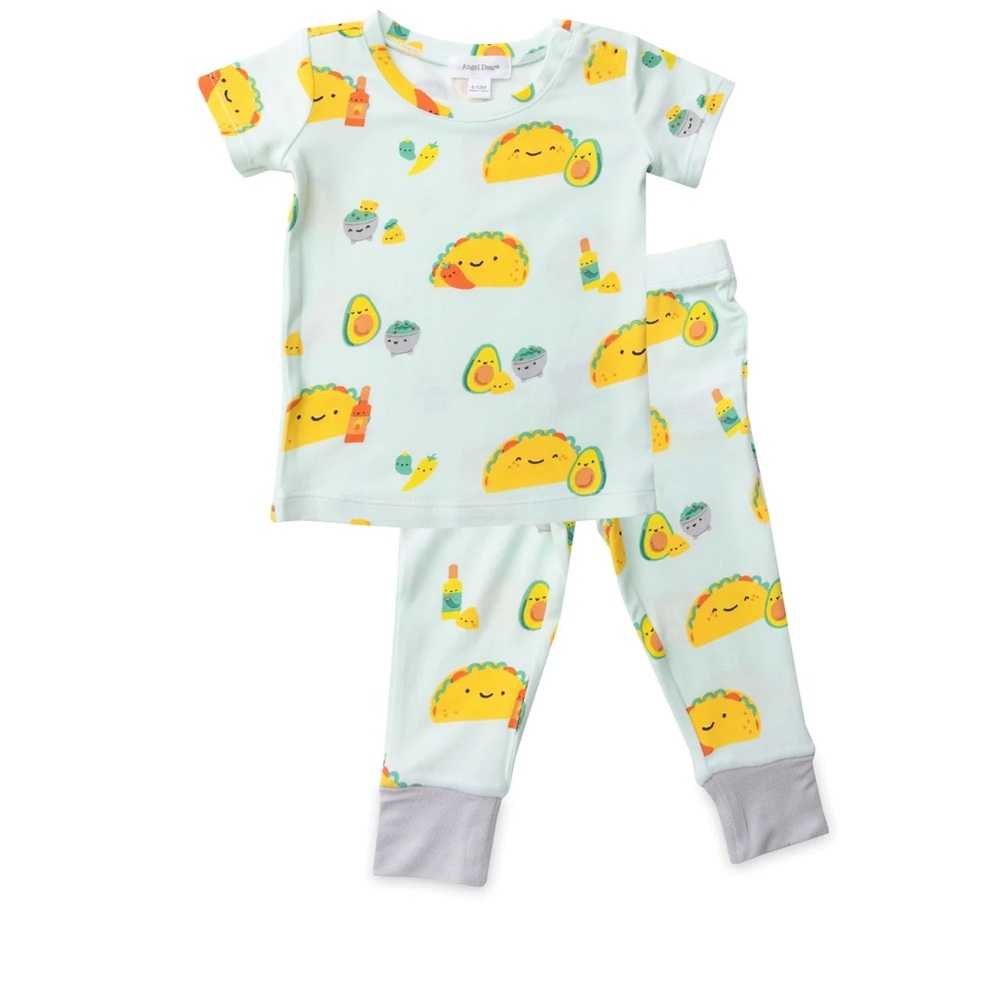 Angel Dear Short Sleeve 2 Piece PJ Set - Tacos